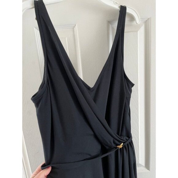 Vintage 1950s " Roxanne Bra Sized" Black Adjustable Straps One-Piece Swimsuit At - Picture 4 of 9